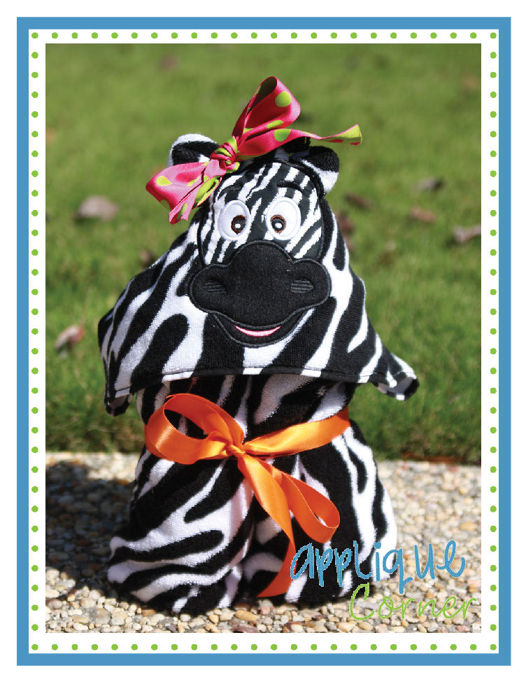 Zebra Horse Face Applique Design