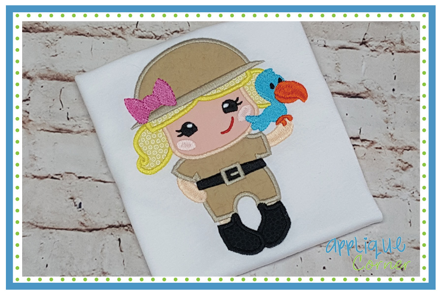 Zookeeper Girl Applique Design