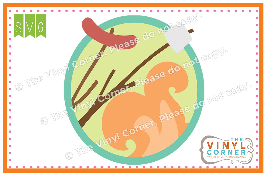 Roasting Circle SVG Clipart Design
